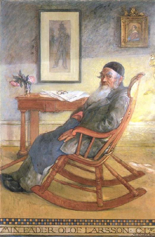 Carl Larsson My Father,Olof Larsson China oil painting art